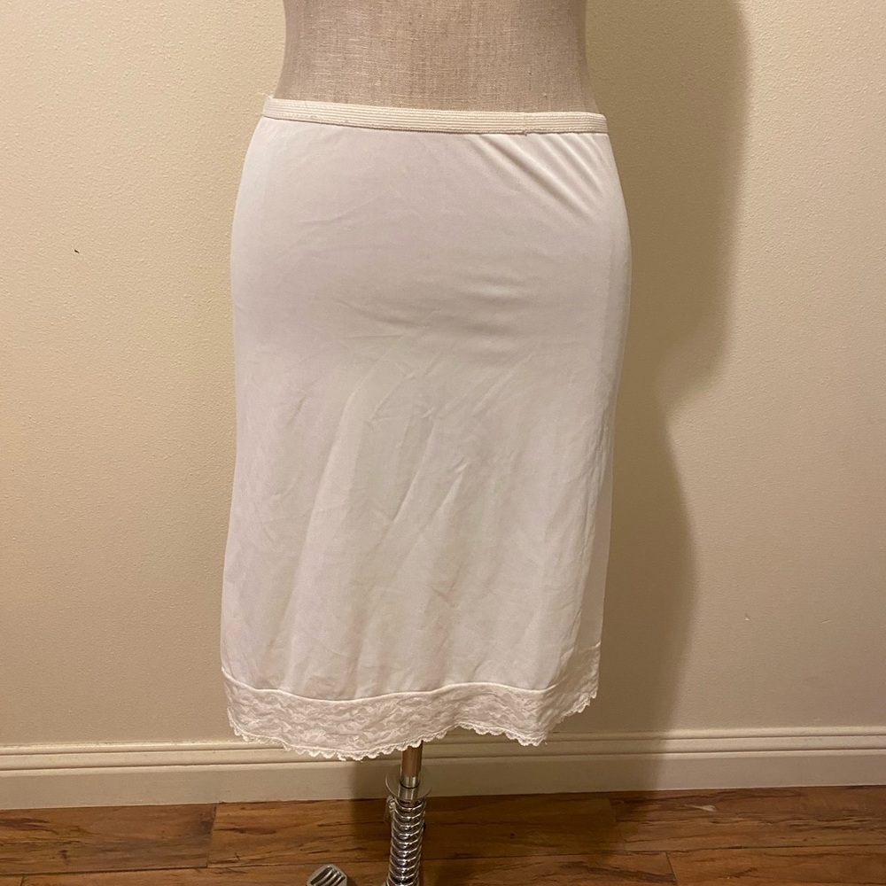 White Lace Trim Slip